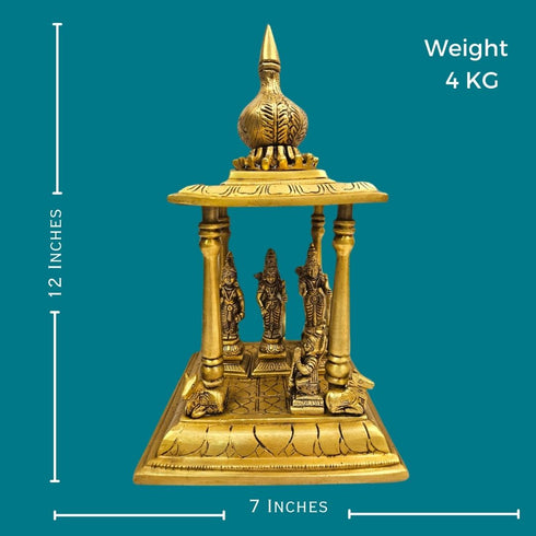 Tamas Brass Ram Darbar Idol in Temple